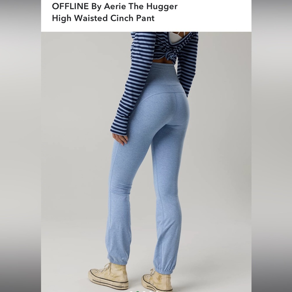Smoke Gray Aerie High-Waist Hugger Cinch Pant- No Longer Sold